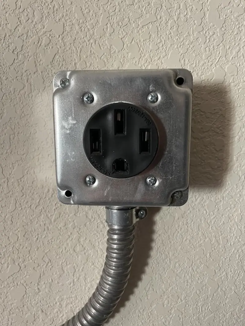 NEMA 14-50 outlet installed for Smart Home Electrical in Waycross